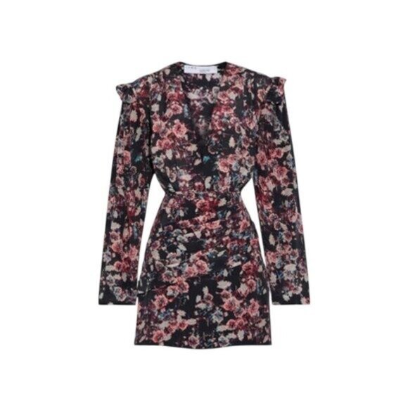 IRO Merca Pleated Floral-Print Silk-Georgette Mini Dress - Picture 5 of 11